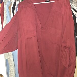 Torrid Deep Red Blouse